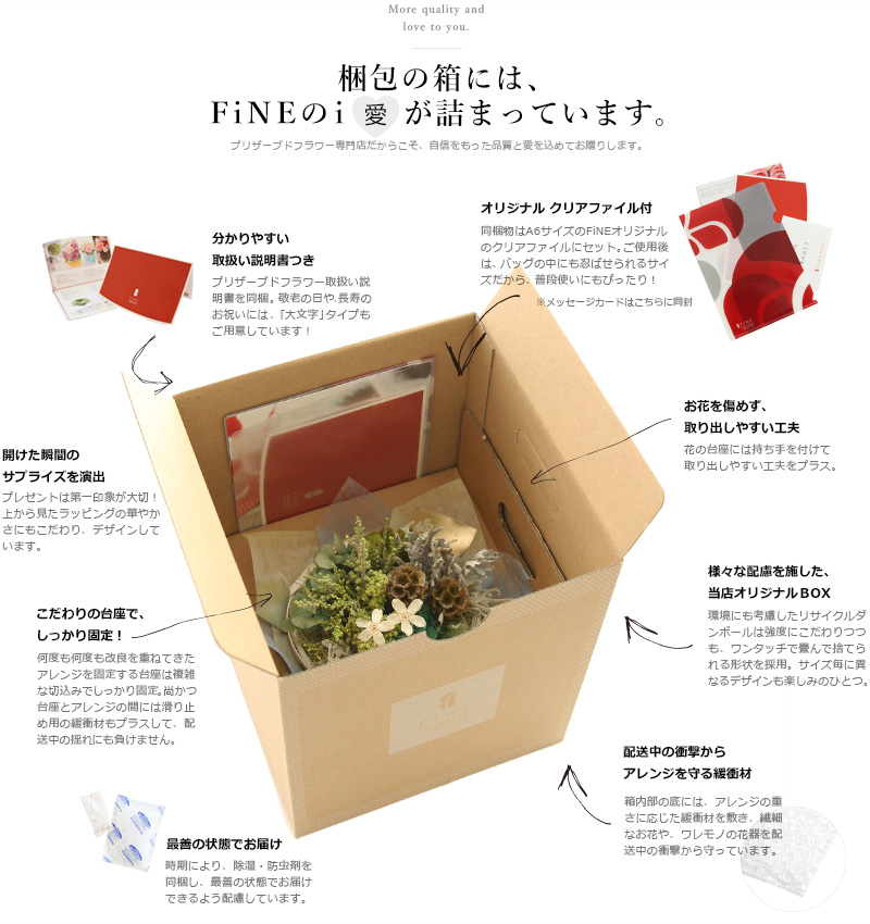 プリザーブドフラワー FiNE