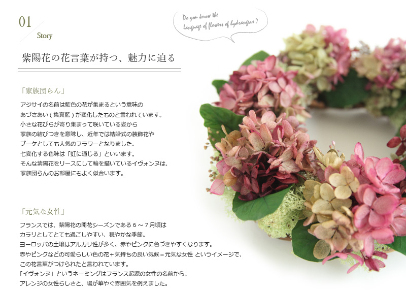 あじさいリース 紫陽花