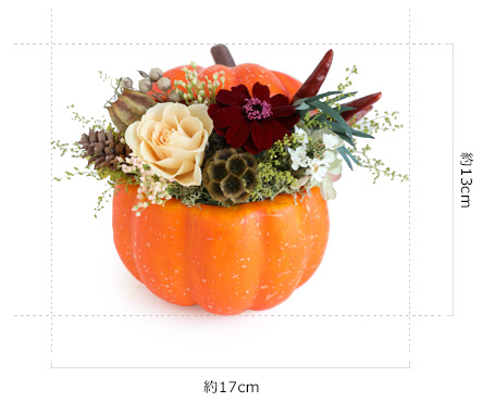 プリザーブドフラワー ハロウィン アレンジ ハロウィン限定 かぼちゃ パンプキン かわいい インテリア