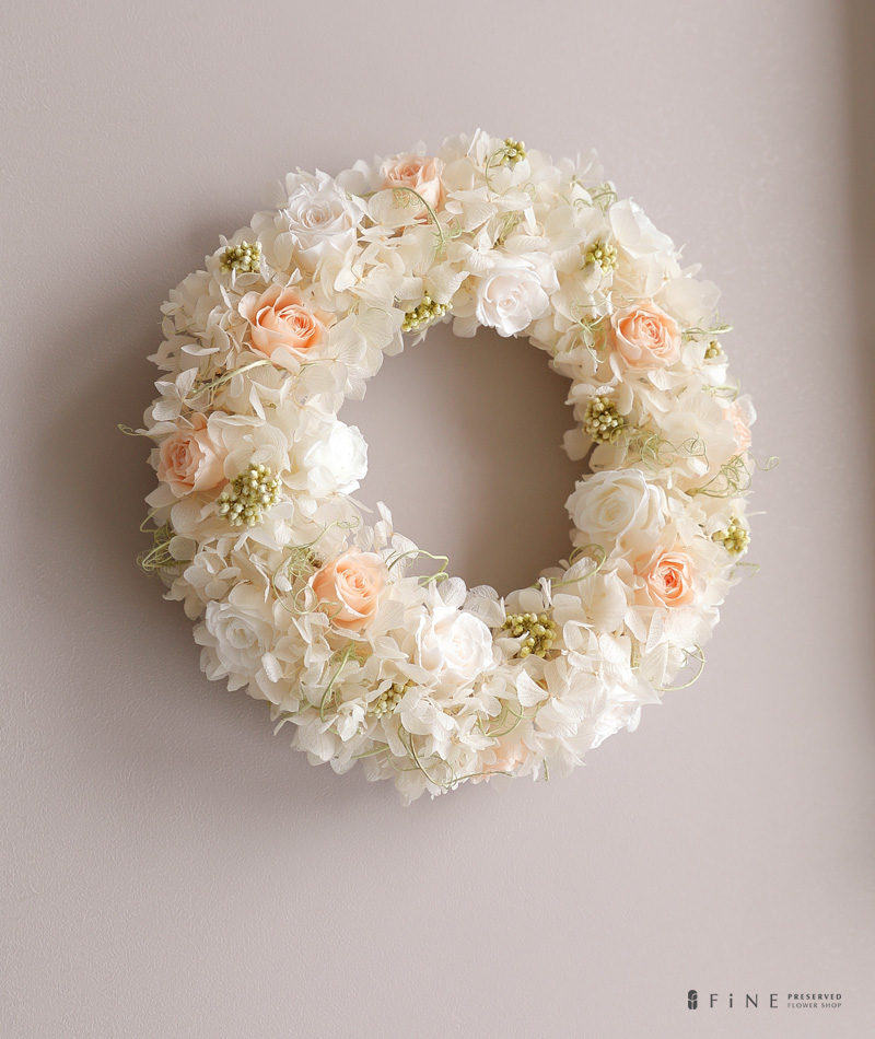薔薇×グリーン 三日月リース 誕生日 結婚祝い 引っ越し祝い 玄関 激安価格で販売 フラワー・ガーデン